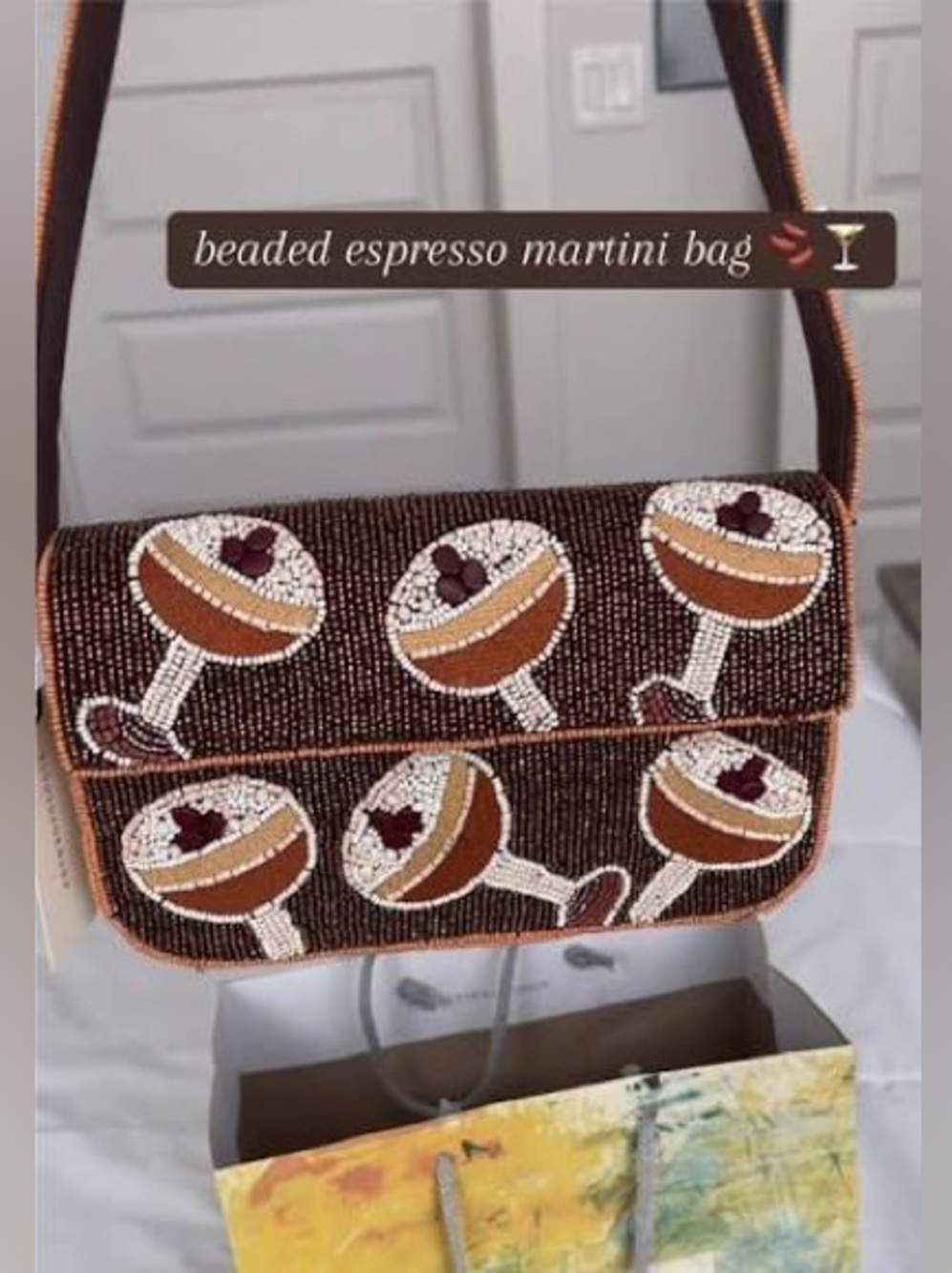 Maeve Fiona Beaded Bag Espresso Martini Edition, NWT ☕️ 🍸
